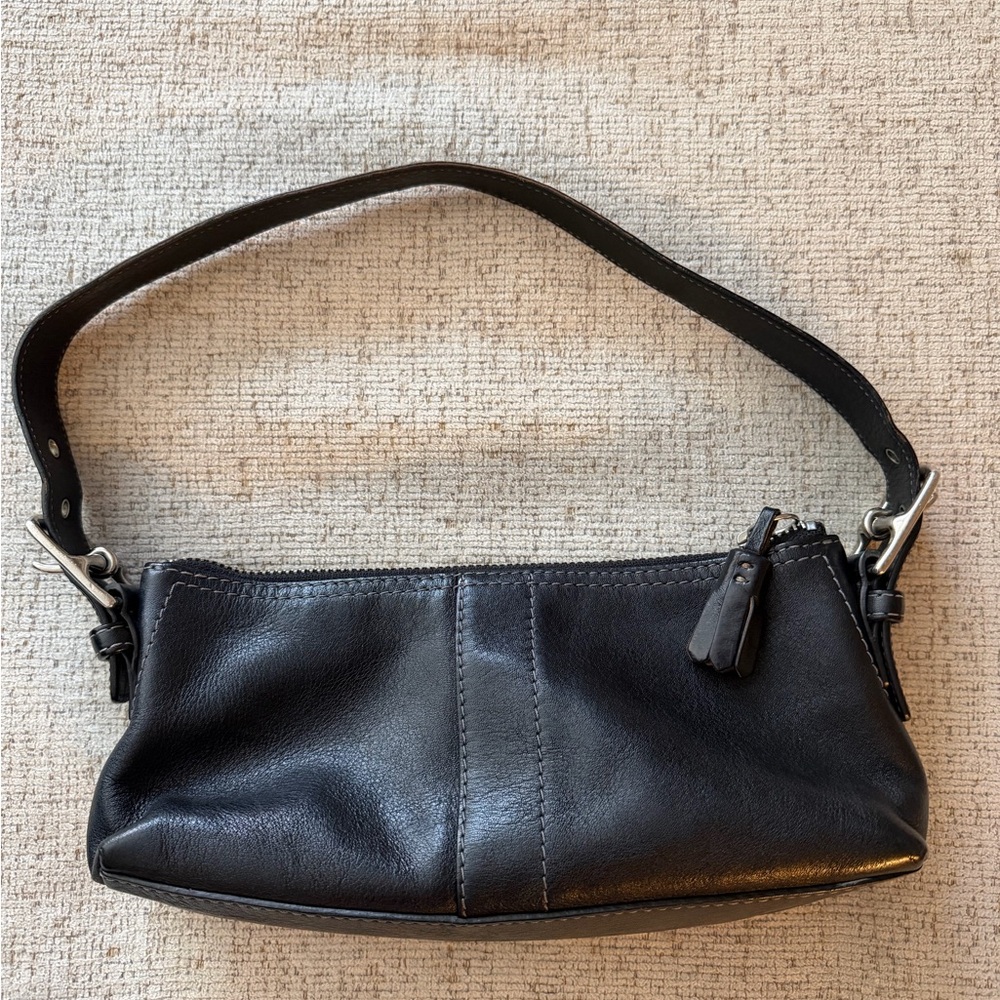 COACH 7461 Shoulder Hobo Bag Black Leather